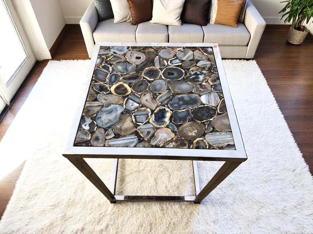  Personalized Agate Side Table for the Perfect Hallway Accent